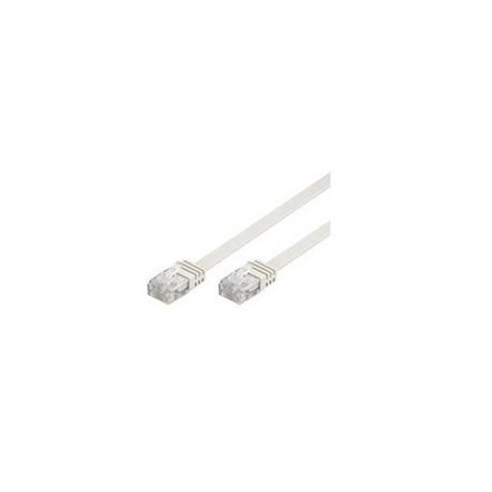 MicroConnect UUTP CAT5e 3M White Flat - High-Speed, Durable Network Cable for Efficient Connectivity